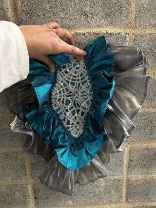 Disfraz Carnaval Beige y Plateado Talla Única