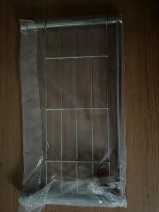 Toalheiro/prateleira metal prateado