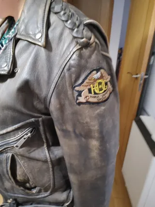 Chaqueta Cuero Moto Harley Davidson Talla 56