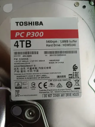 Disco Duro Toshiba P300 4TB 3.5 SATA3