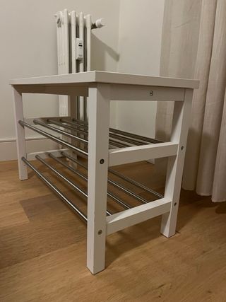 Zapatero blanco 3 baldas metal