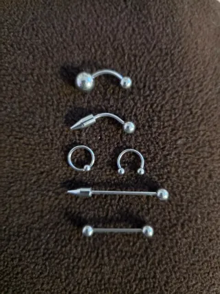 Lote de 5 Joyas Acero Quirúrgico