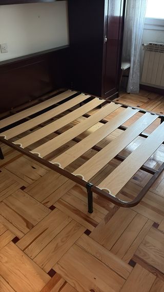 Somier 135cm Metal y Madera