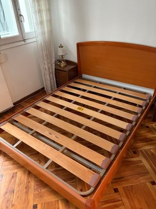 Somier 135cm Metal y Madera