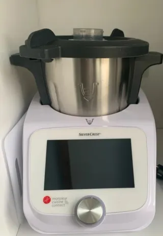 Robot da Cucina SilverCrest Monsieur Cuisine Connect in Bianco e Acciaio Inox