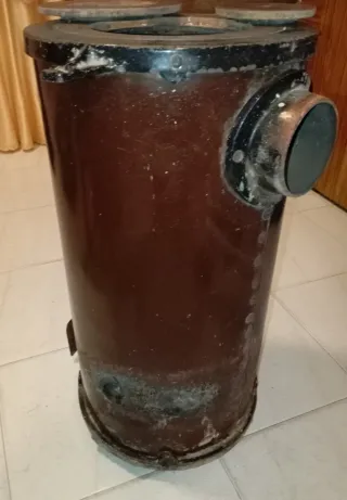 Estufa Hergom metal marrón y negro