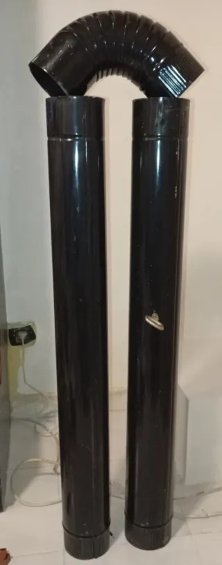 Estufa Hergom metal marrón y negro