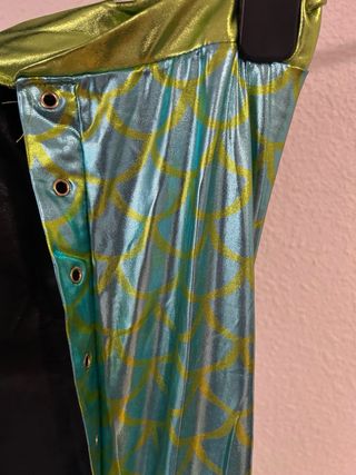 Disfraz sirena verde y turquesa