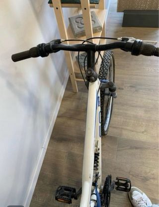 Bicicleta Montaña Infantil Blanca y Azul