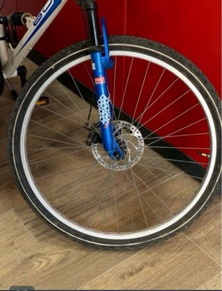 Bicicleta Montaña Infantil Blanca y Azul