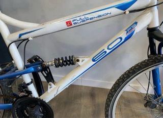 Bicicleta Montaña Infantil Blanca y Azul
