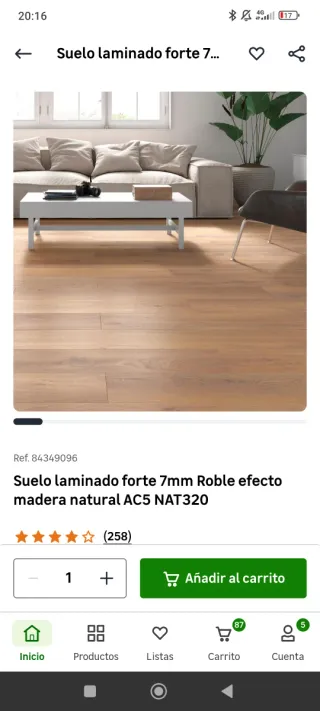Suelo laminado Roble AC5
