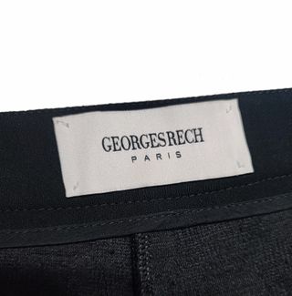 Georges Rech/ Pantalón palazzo de punto negro 38
