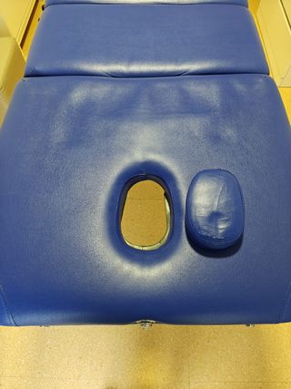 Camilla plegable azul