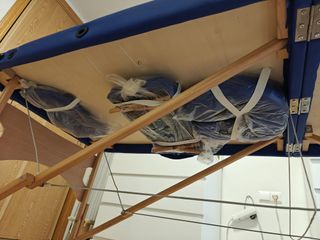 Camilla plegable azul