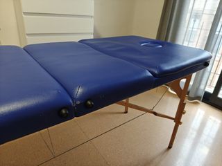 Camilla plegable azul