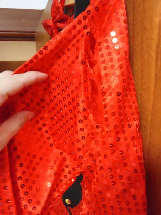 Disfraz Cabaret Mujer Lentejuelas Rojo