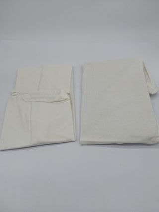 Funda Almohada 60x40 Algodón Reforzado (Pack de 2) - Blanco - Tela Apretada de 57 Hilos/cm² - Funda Almohada 40 x 60 - Certifica