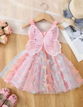 Vestido de niña con mariposas