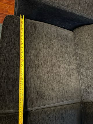 Sofá 4 plazas negro extensible