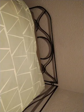 Forja Cama 90 Metal Negra