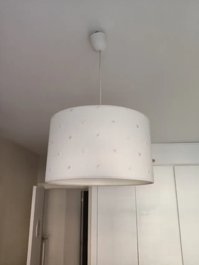 2 lámparas,unade techo y pantalla pequeña a juego