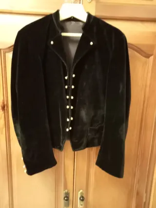 Chaquetilla Fallero Terciopelo Negro Talla L