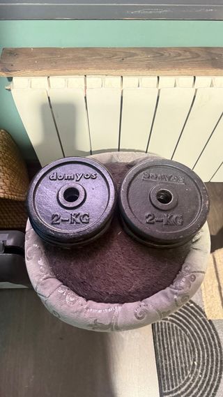 6 discos de pesa Domyos 2 kg