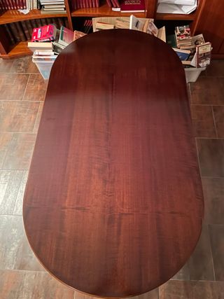 Mesa Ovalada de Madera Extendible