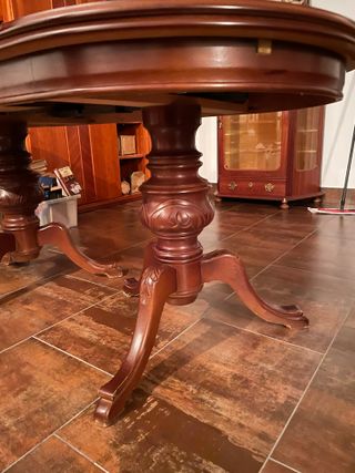 Mesa Ovalada de Madera Extendible