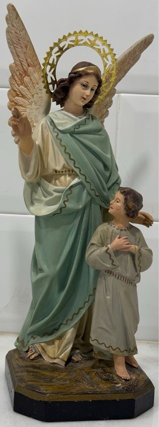 Escultura Ángel y Niño
