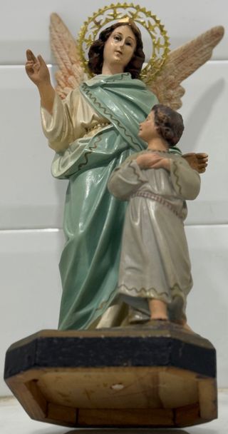 Escultura Ángel y Niño
