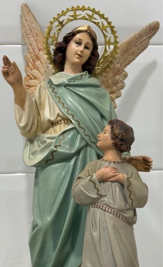 Escultura Ángel y Niño