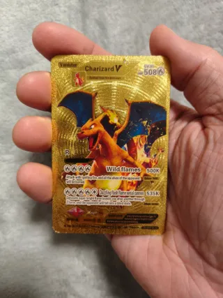 Carta Pokémon Dorada Charizard V LV.91
