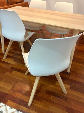 Mesa Comedor Ikea Lisabo Madera Clara 140x78cm