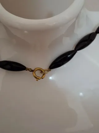Collana donna nera e oro