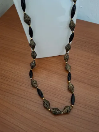 Collana donna nera e oro