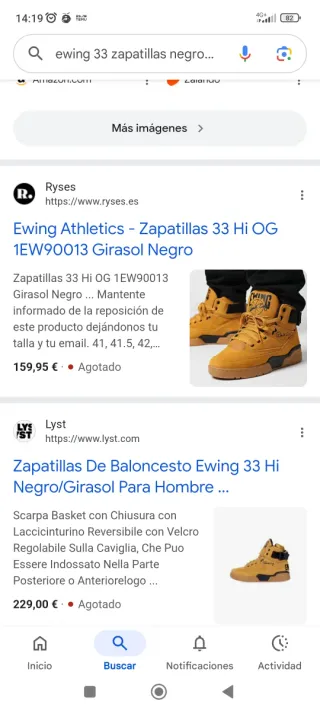 Zapatillas Ewing Athletics 33HI OG Talla 44.5