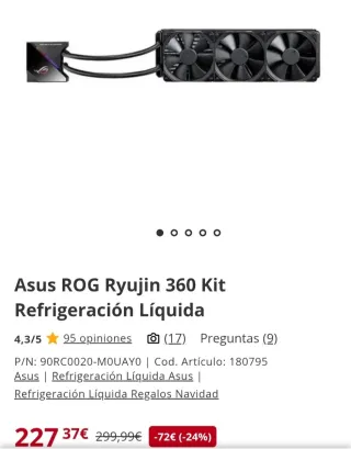 Refrigeración Líquida Asus ROG Ryujin URGE VENTA!
