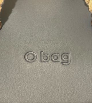 Borsa O bag blu con interno giallo