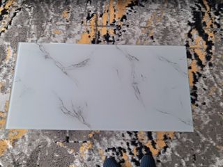 Mesa de centro cristal y metal