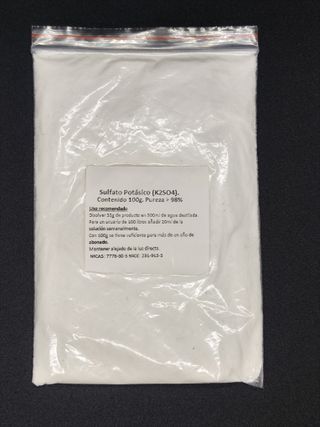 Sulfato Potásico - Abono Plantas de Acuario