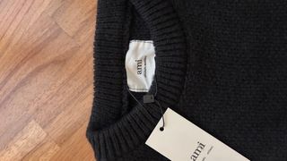 Maglione AMI Paris Nero con Cuore Rosso