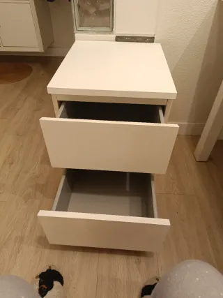 Cómoda blanca dos cajones ikea MALM