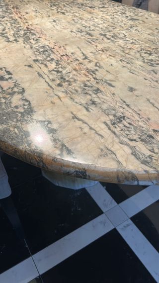 Mesa ovalada de mármol 200x100