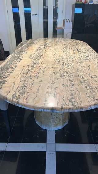 Mesa ovalada de mármol 200x100