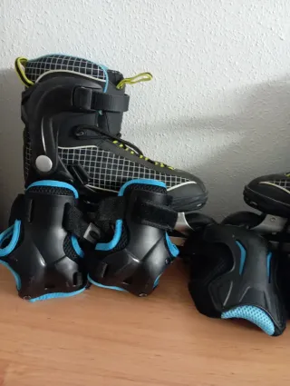 Patines en línea talla 39 y protecciones