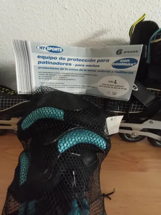 Patines en línea talla 39 y protecciones
