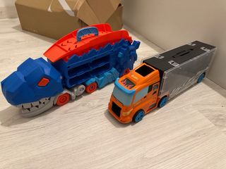 Transportador Hot Wheels Naranja y Gris