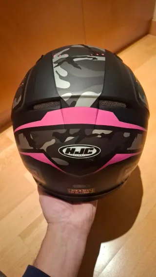 Casco Moto HJC Camuflaje Rosa